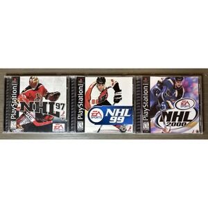 PS1 NHL Game Lot - NHL 97 CIB, NHL 99 CIB, NHL 2000 (No Manual)